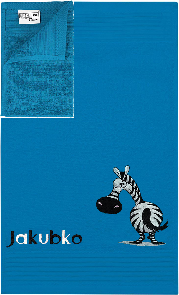 Personalizovateľný vyšívaný detský uterák, vyšívaný dizajn ZEBRA